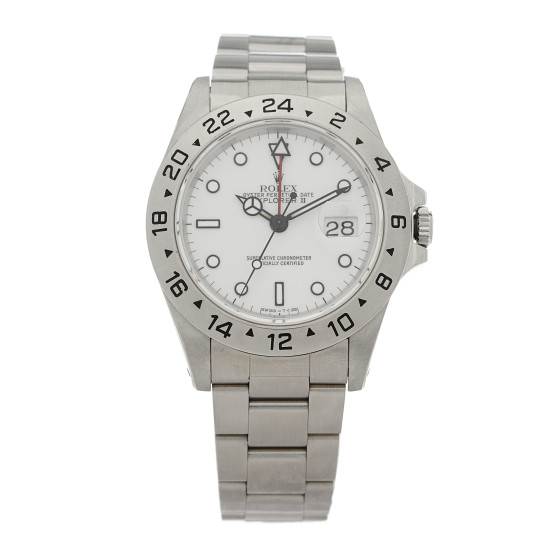 Rolex Stainless Steel 40mm Oyster Perpetual Date Explorer II Watch White 16570