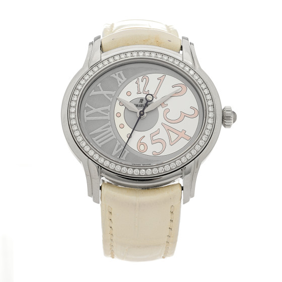 Audemars Piguet Stainless Steel Alligator Diamond Bezel 41mm Millenary Power Reserve Automatic Watch 77301ST.ZZ.D009CR.01