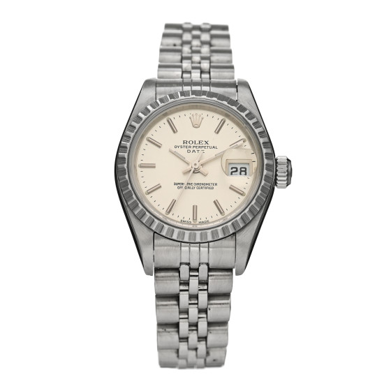 Rolex Stainless Steel 26mm Oyster Perpetual Date Watch Silver 79240