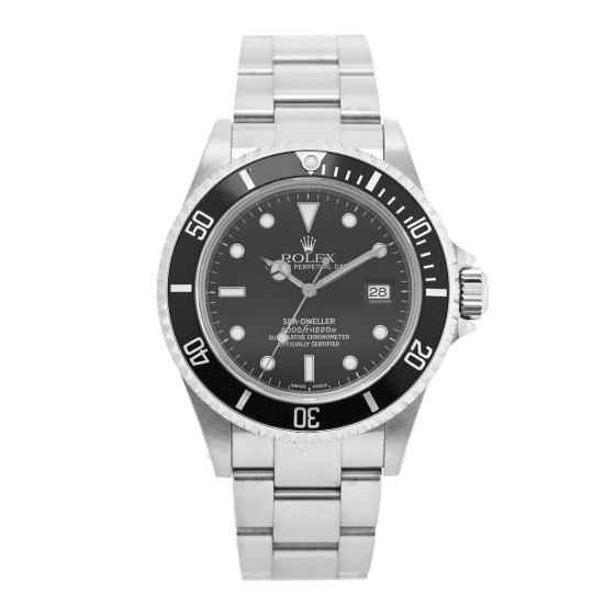 Rolex Stainless Steel 40mm Sea-Dweller Oyster Perpetual Watch Black 16600