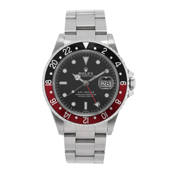 Rolex Stainless Steel 40mm Oyster Perpetual Date GMT Master Coke Watch 16700