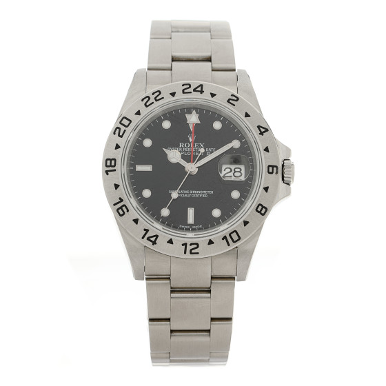 Rolex Stainless Steel 40mm Oyster Perpetual Date Explorer II Watch Black 16570