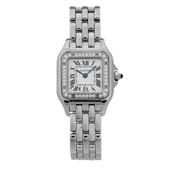 Cartier Stainless Steel Diamond 22mm Panthere Quartz Watch