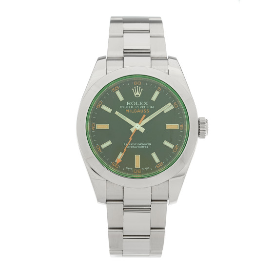 Rolex Stainless Steel 40mm Oyster Perpetual Milgauss Watch Intense Black 116400GV