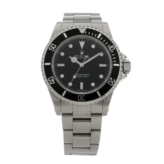 Rolex Stainless Steel 40mm Oyster Perpetual Submariner Watch Black 14060