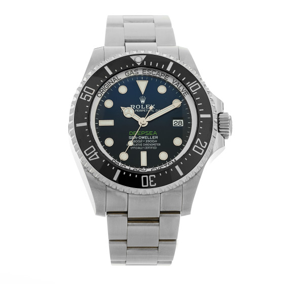 Rolex Stainless Steel 44mm Oyster Perpetual Date Sea-Dweller Deepsea James Cameron Watch Blue 126660