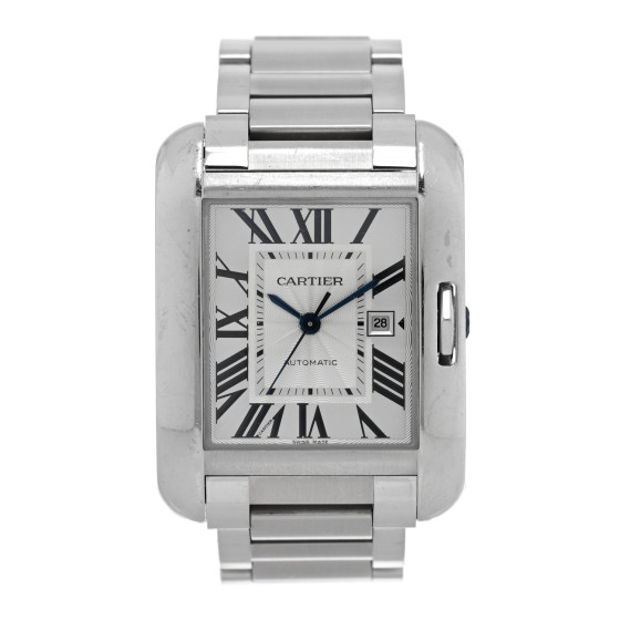Cartier Stainless Steel 30mm Tank Anglaise Automatic Watch