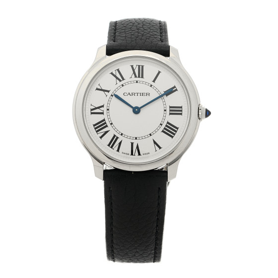Cartier Stainless Steel Calfskin 36mm Ronde Must de Cartier Quartz Watch