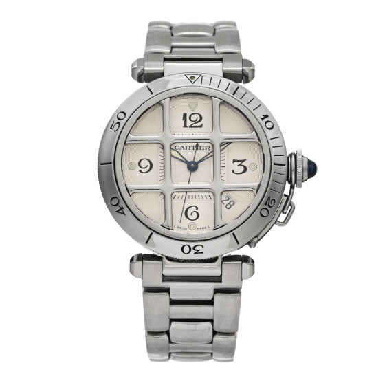 Cartier Stainless Steel 38mm Pasha C Grille Automatic Watch