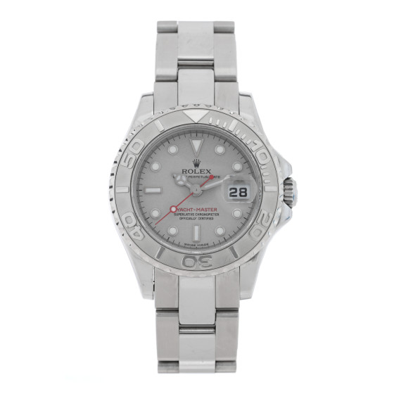 Rolex Stainless Steel Platinum 29mm Yacht-Master Watch Silver 169622
