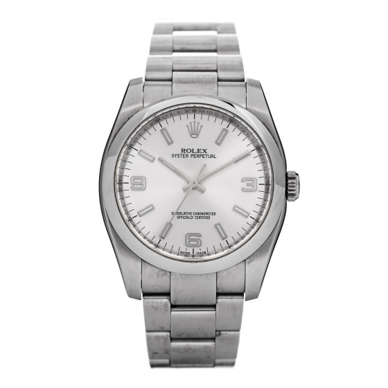 Rolex Stainless Steel 36mm Oyster Perpetual Watch Silver 116000