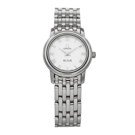 Omega Stainless Steel Mother of Pearl 22mm De Ville Quartz Watch 4570.71.00