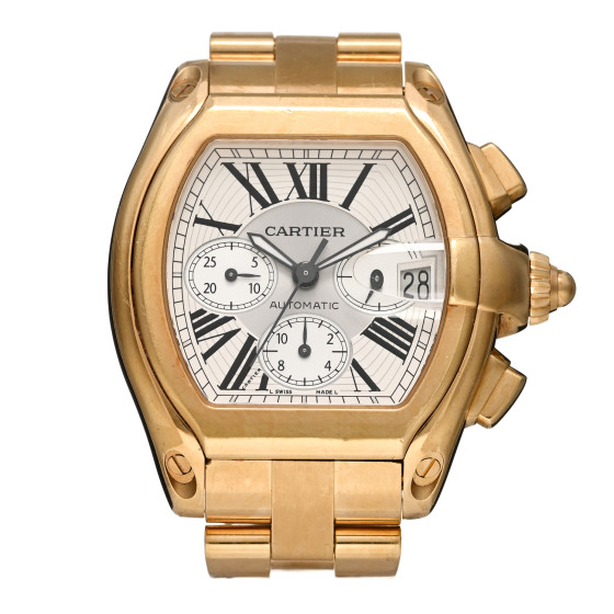 Cartier 18K Yellow Gold 43mm Roadster Chronograph Automatic Watch