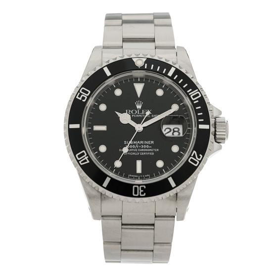 Rolex Stainless Steel 40mm Oyster Perpetual Submariner Date Watch Black 16610