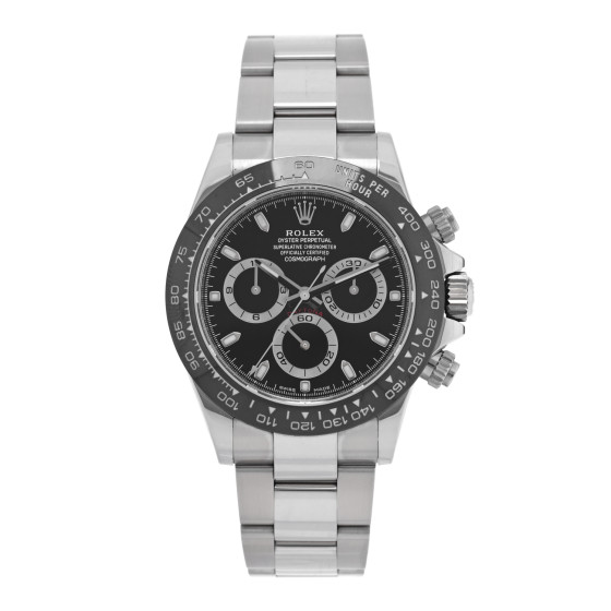 Rolex Stainless Steel 40mm Oyster Perpetual Cosmograph Daytona Watch Black 116500LN