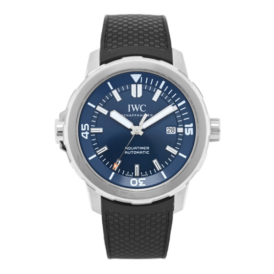 IWC Stainless Steel Rubber 42mm Aquatimer Automatic Watch Blue IW329005